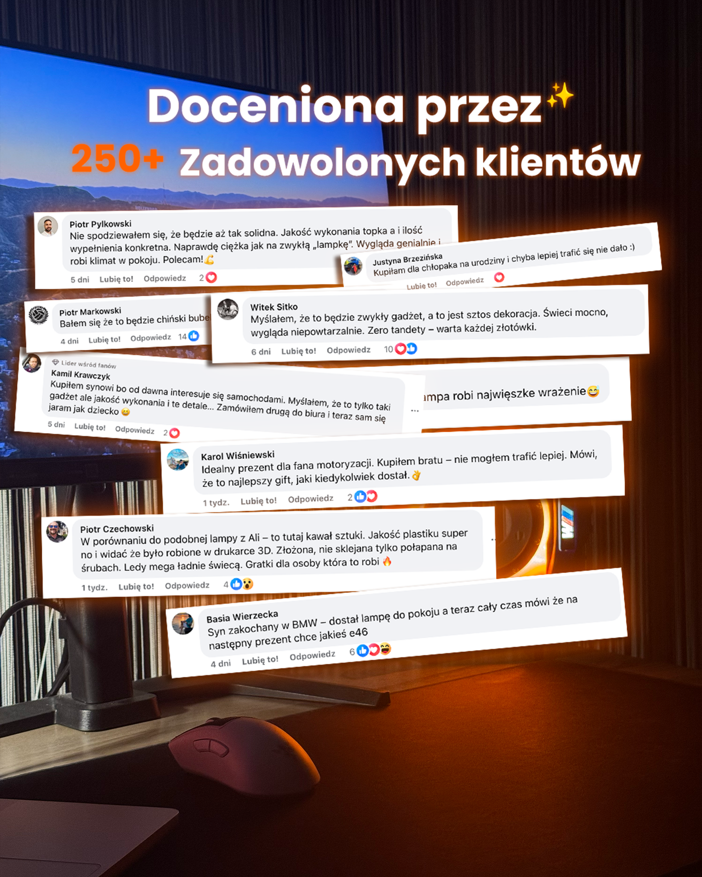 Neonbrakes® lampa LED w kształcie tarczy hamulcowej